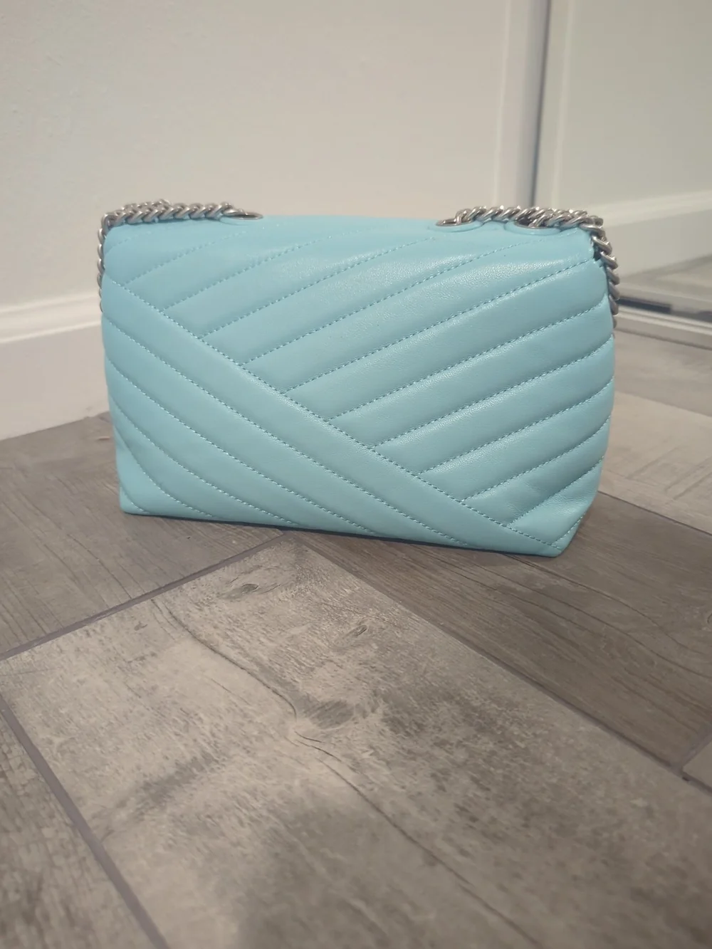 Authentic Tory Burch Kira Tiffany Blue Shoulder/Crossbody Bag